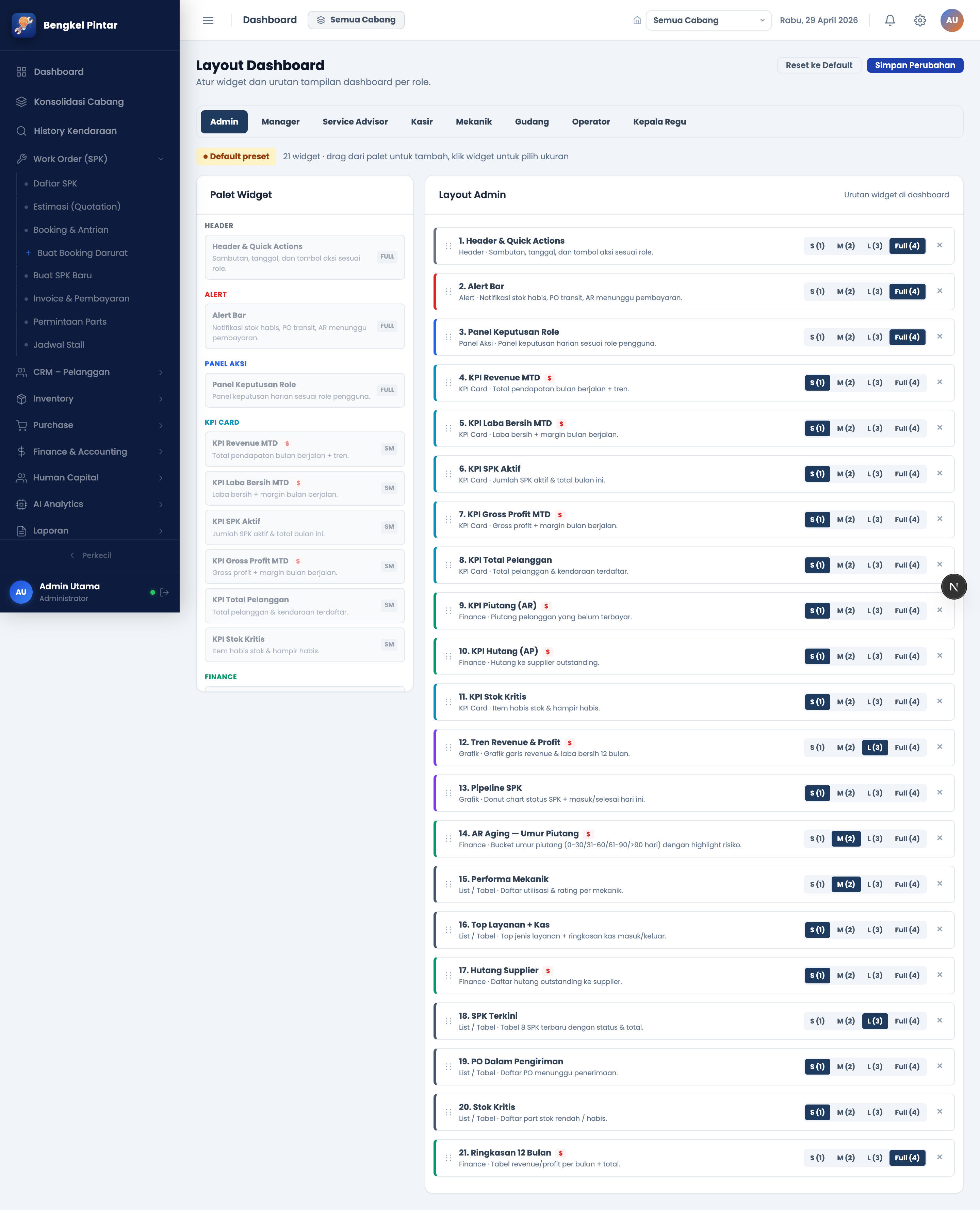 Dashboard Editor