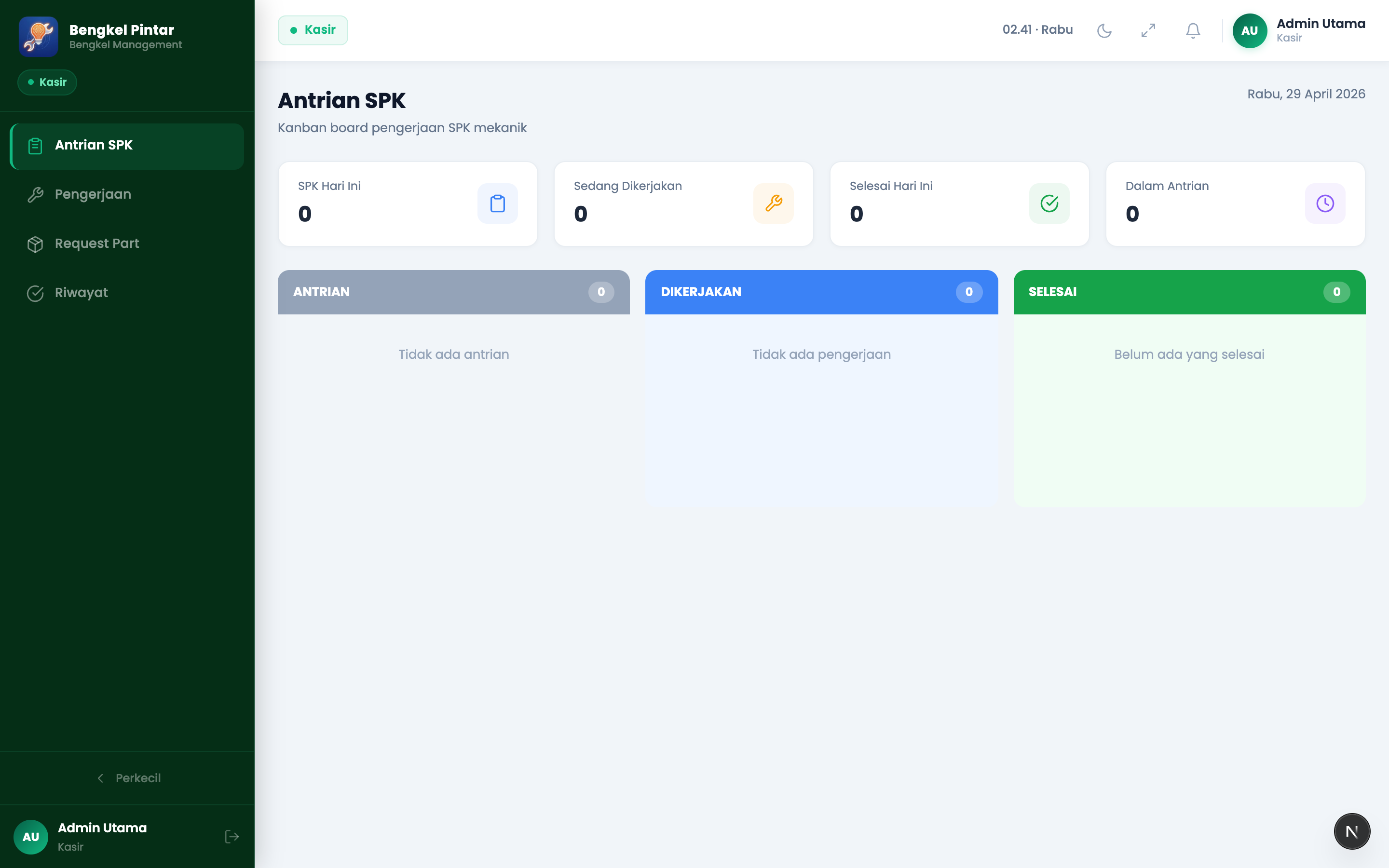 Mekanik Antrian Kanban